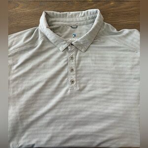 Kuhl Gray Polo‎ Shirt with Crisp Fabric Size XL Gently Worn